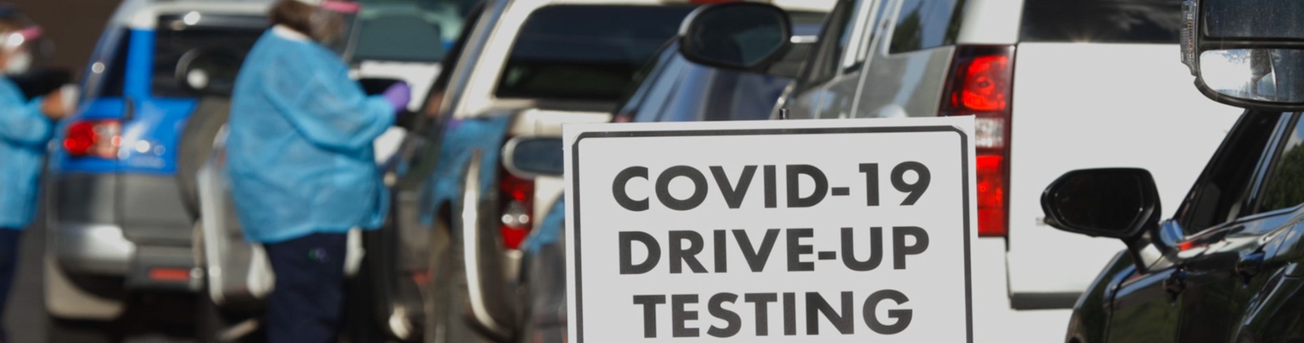 performing covid tests from the car